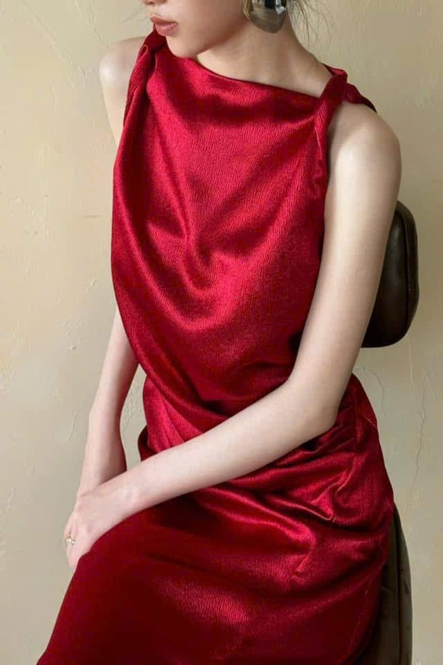 Juhi Dress - Đầm Nhún Sườn Xẻ Tà L58