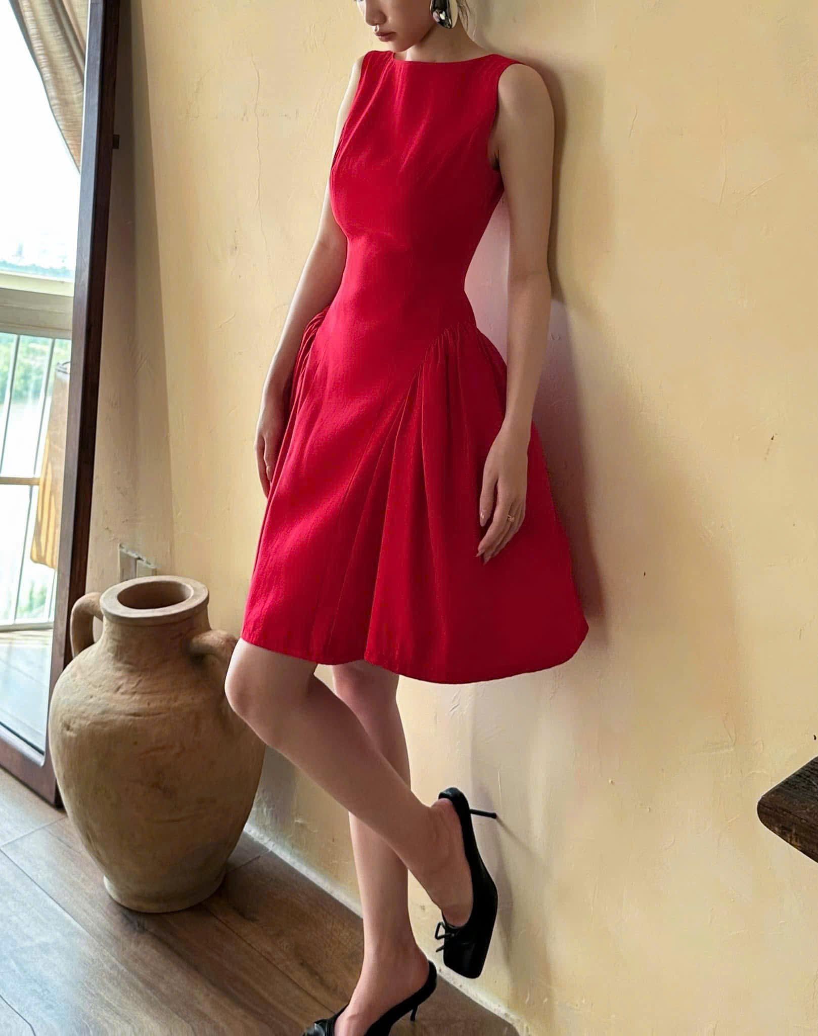 Mermy Dress - Đầm Nhún Hông Thiết Kế HN380