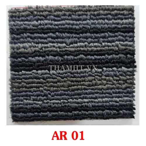 Thảm Gạch Dạng Sọc Màu Xám Đen Artline 01 ( Ar 01 )