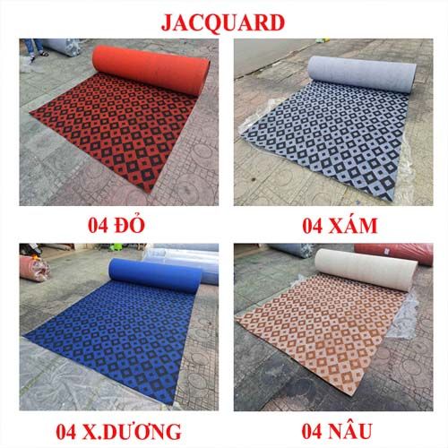  Thảm nỉ caro Jacquard 04 nâu 