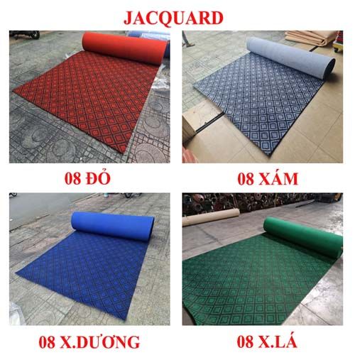  Thảm sàn ô vuông Jacquard 08 đỏ 