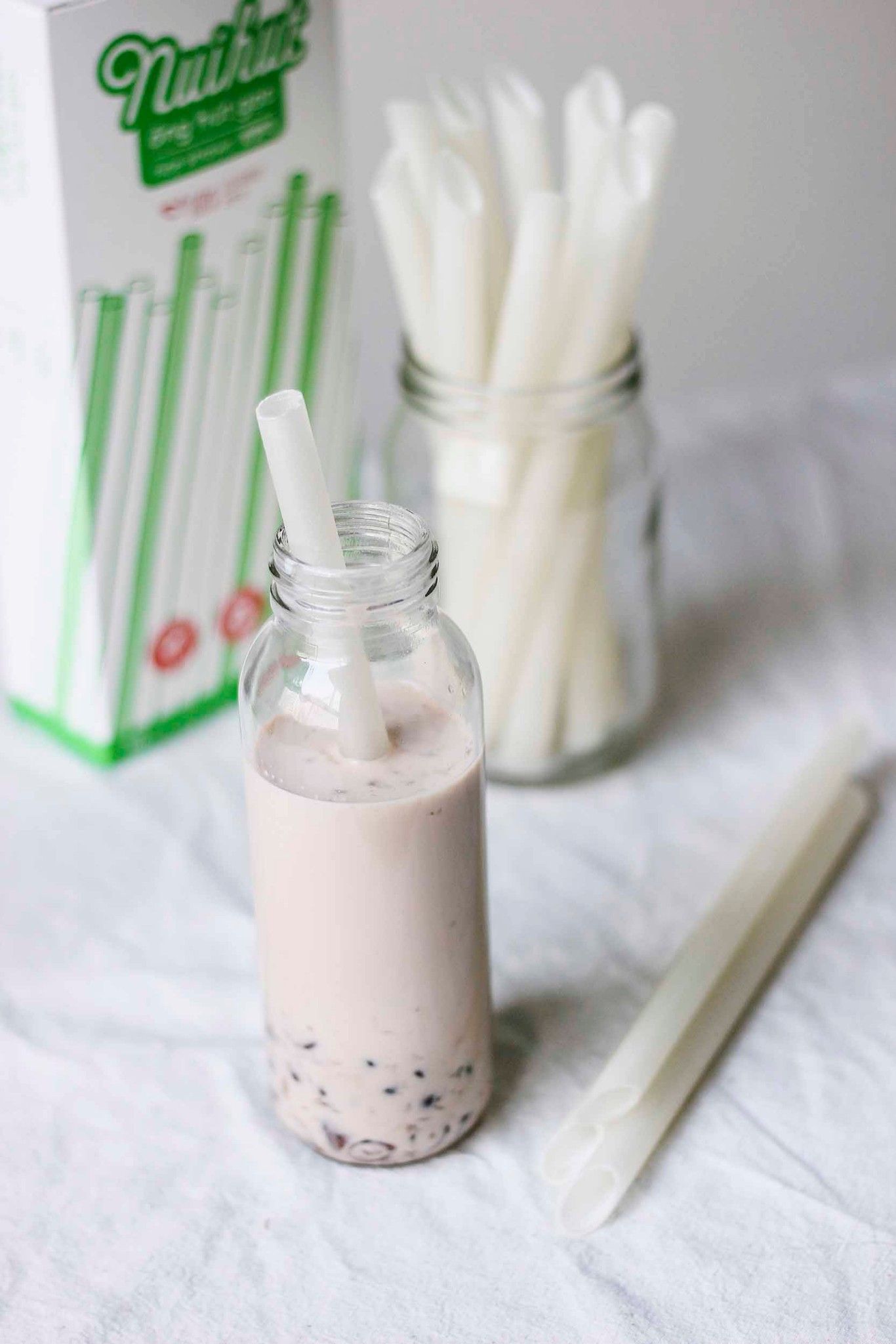 Ống hút gạo cho trà sữa (12mm) - Màu trắng tự nhiên