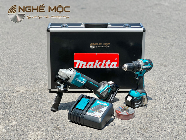 BỘ SẢN PHẨM(DHP484 DGA408) MAKITA DLX2215TX2