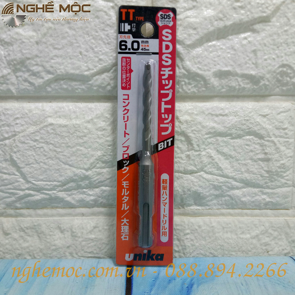 MŨI KHOAN BÊ TÔNG UNIKA ĐẦU GÀI TT6.0X110