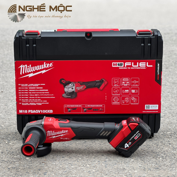 Máy mài góc M18 FSAGV100XB Milwaukee công tắc gạt có điều tốc 100mm