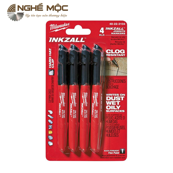 Bộ bút đánh dấu Milwaukee mực đen 48-22-3104