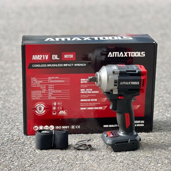 Máy siết bulong pin 650N.m Amaxtools ABL65012SM mẫu mới