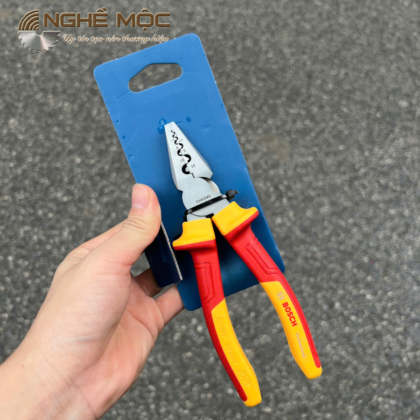 Kìm bấm cách điện VDE 180mm Bosch 1600A02NE6