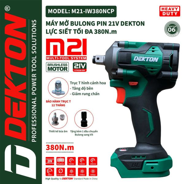 Máy siết bulonng pin Dekton M21-IW380NCP