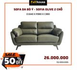  SOFA DA BÒ Ý - SOFIA OLIVE 2 CHỖ 