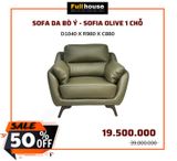  SOFA DA BÒ Ý - SOFIA OLIVE 1 CHỖ 