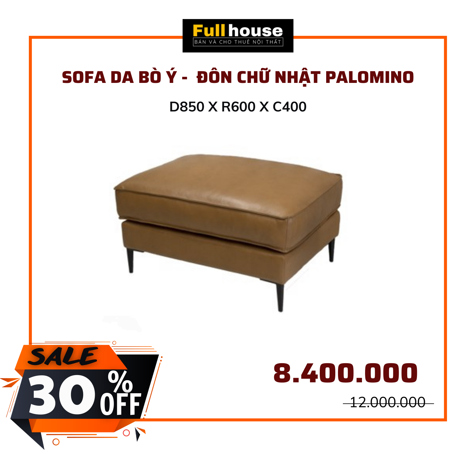  ĐÔN SOFA CHỮ NHẬT PALOMINO 