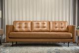  SOFA DA BÒ Ý  - BARI SEPIA PALOMINO 3 CHỖ 