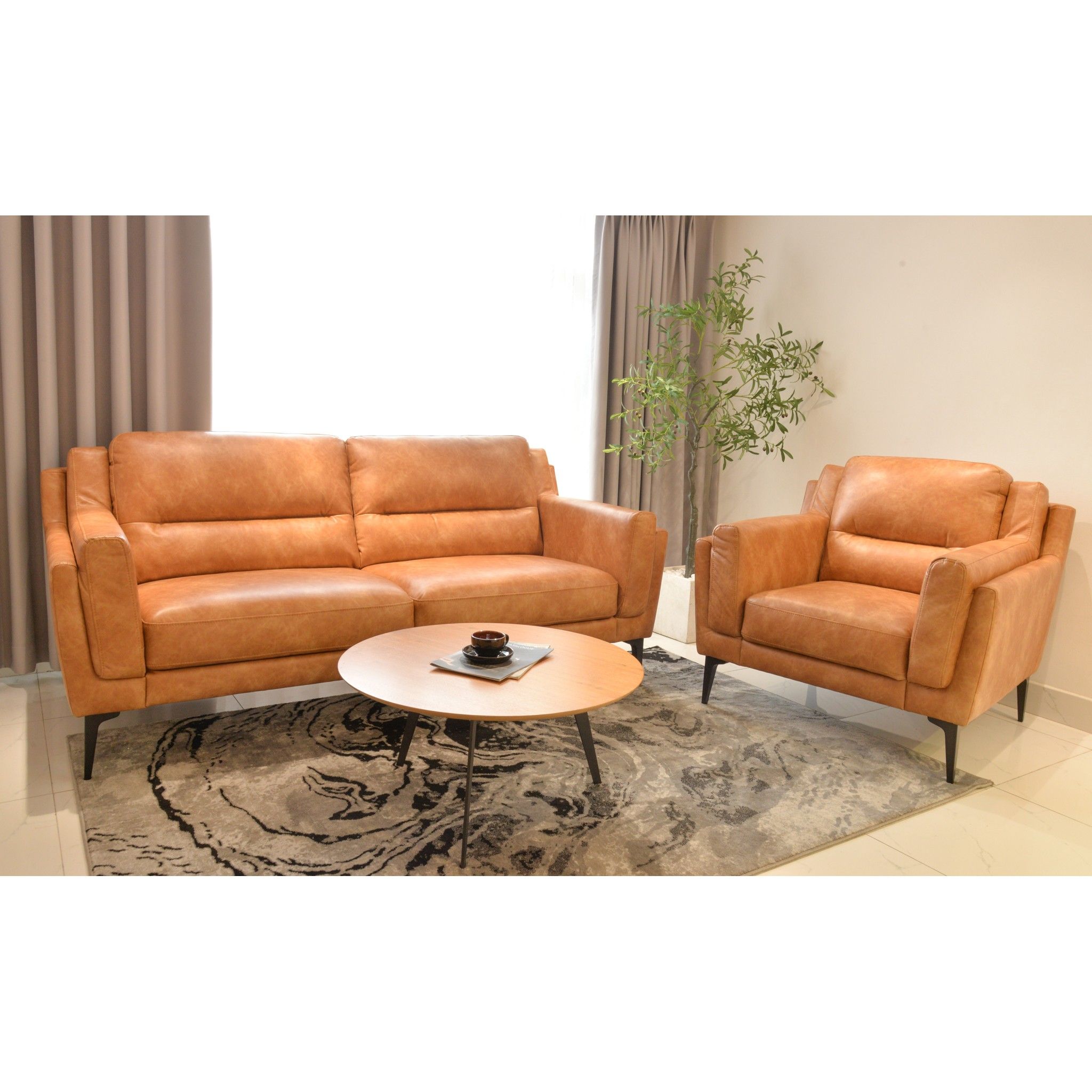 SOFA DA CÔNG NGHIỆP - COWBOY COGNAC