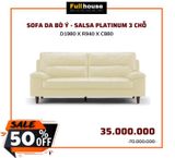  SOFA DA BÒ Ý - SALSA PLATINUM 3 CHỖ 