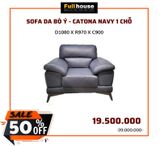  SOFA DA BÒ Ý - CATONA NAVY 1 CHỖ 