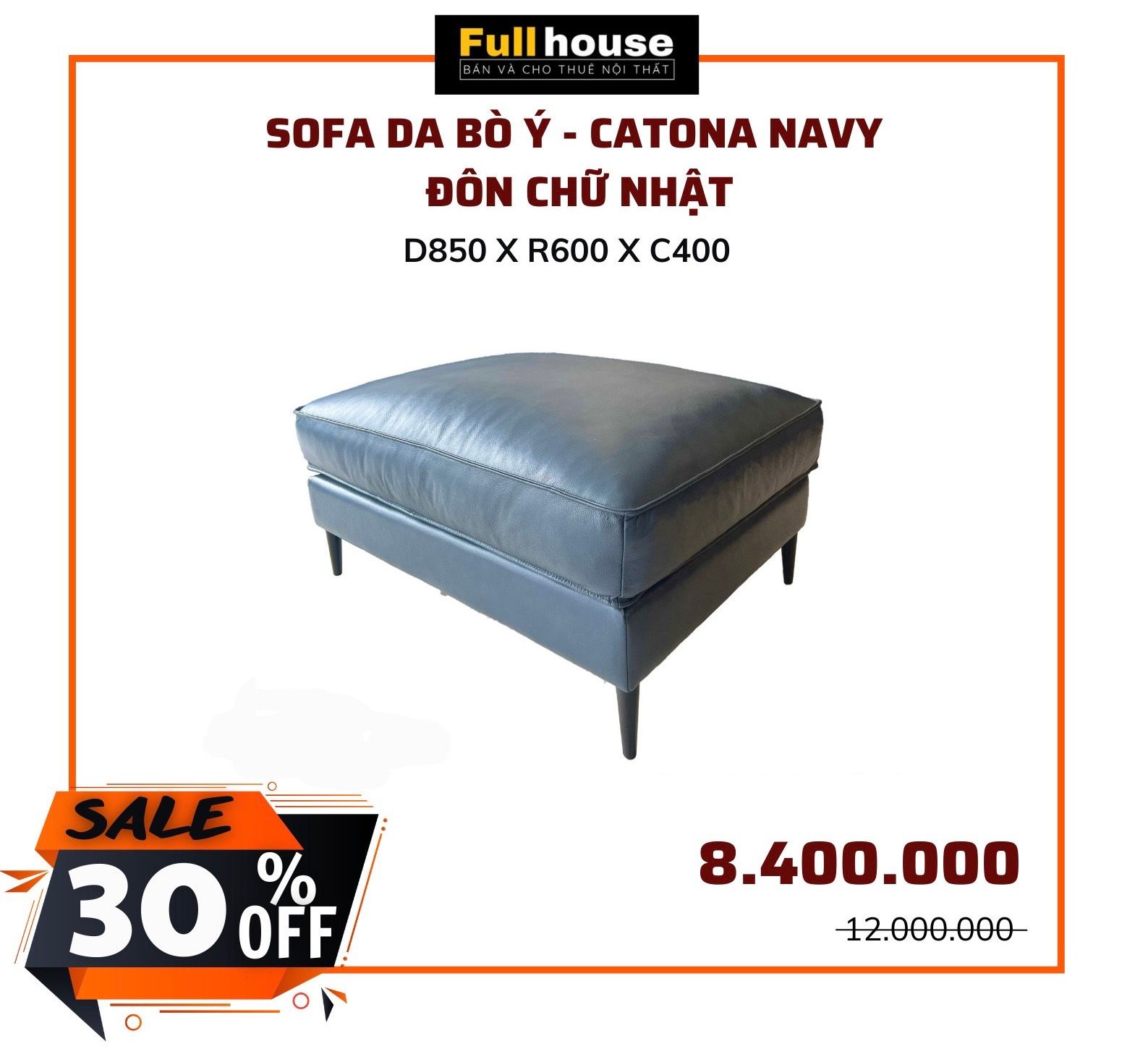  ĐÔN SOFA CHỮ NHẬT NAVY 