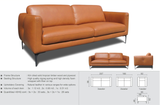  SOFA DA BÒ Ý - LUSIA PALOMINO 3 CHỖ 