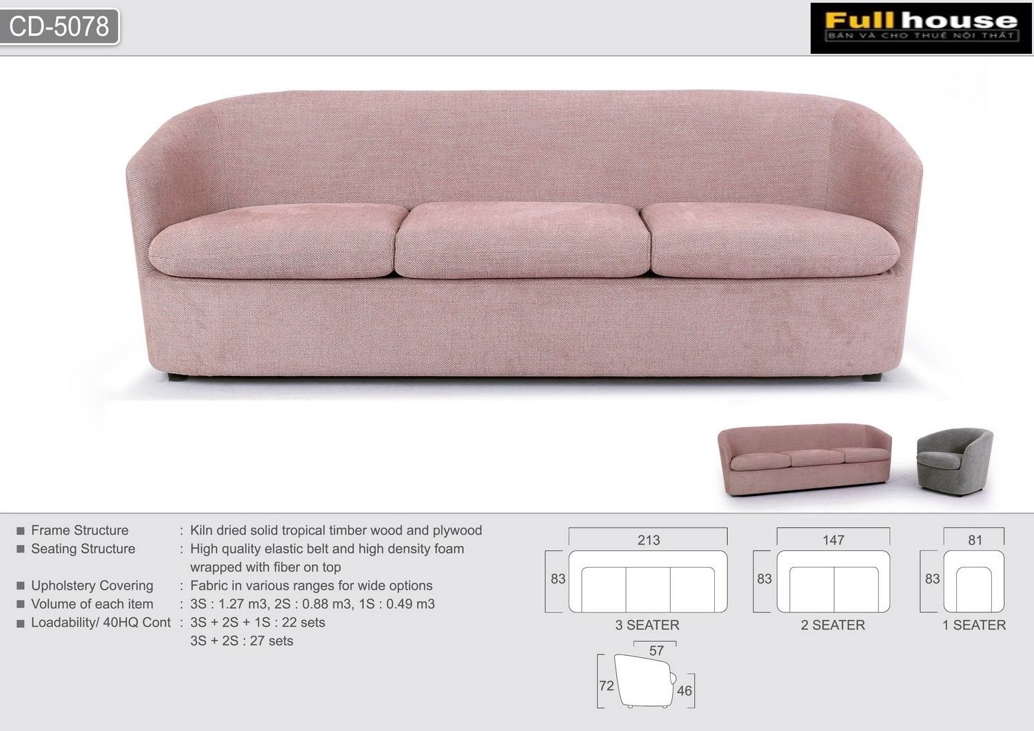SOFA VẢI NHẬP KHẨU- LIVORNO