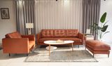  SOFA DA BÒ Ý - BARI SEPIA COGNAC 1 CHỖ 