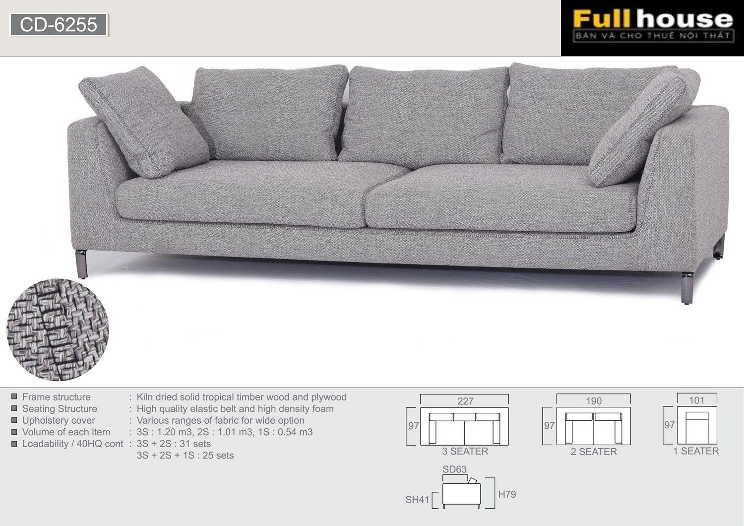 SOFA VẢI NHẬP KHẨU - RIMINI