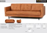  SOFA DA BÒ Ý - BARI  SEPIA COGNAC 3 CHỖ 