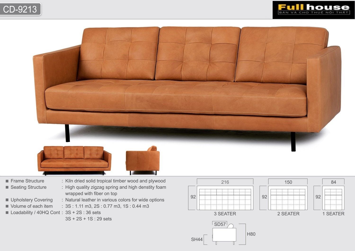 SOFA DA BÒ Ý - BARI SEPIA