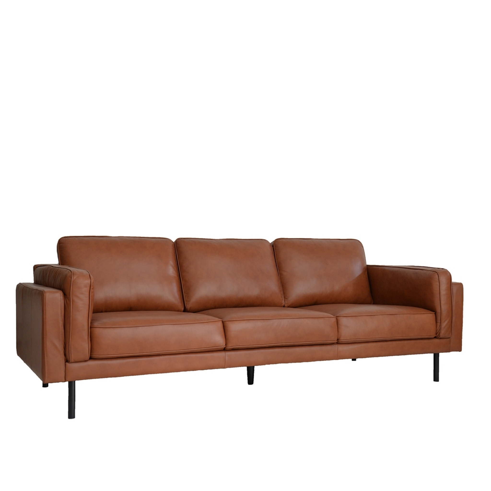  SOFA DA BÒ Ý -  CHARMINGTON COGNAC 3 CHỖ 