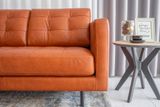  SOFA DA BÒ Ý - BARI  SEPIA COGNAC 3 CHỖ 