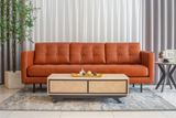  SOFA DA BÒ Ý - BARI  SEPIA COGNAC 3 CHỖ 