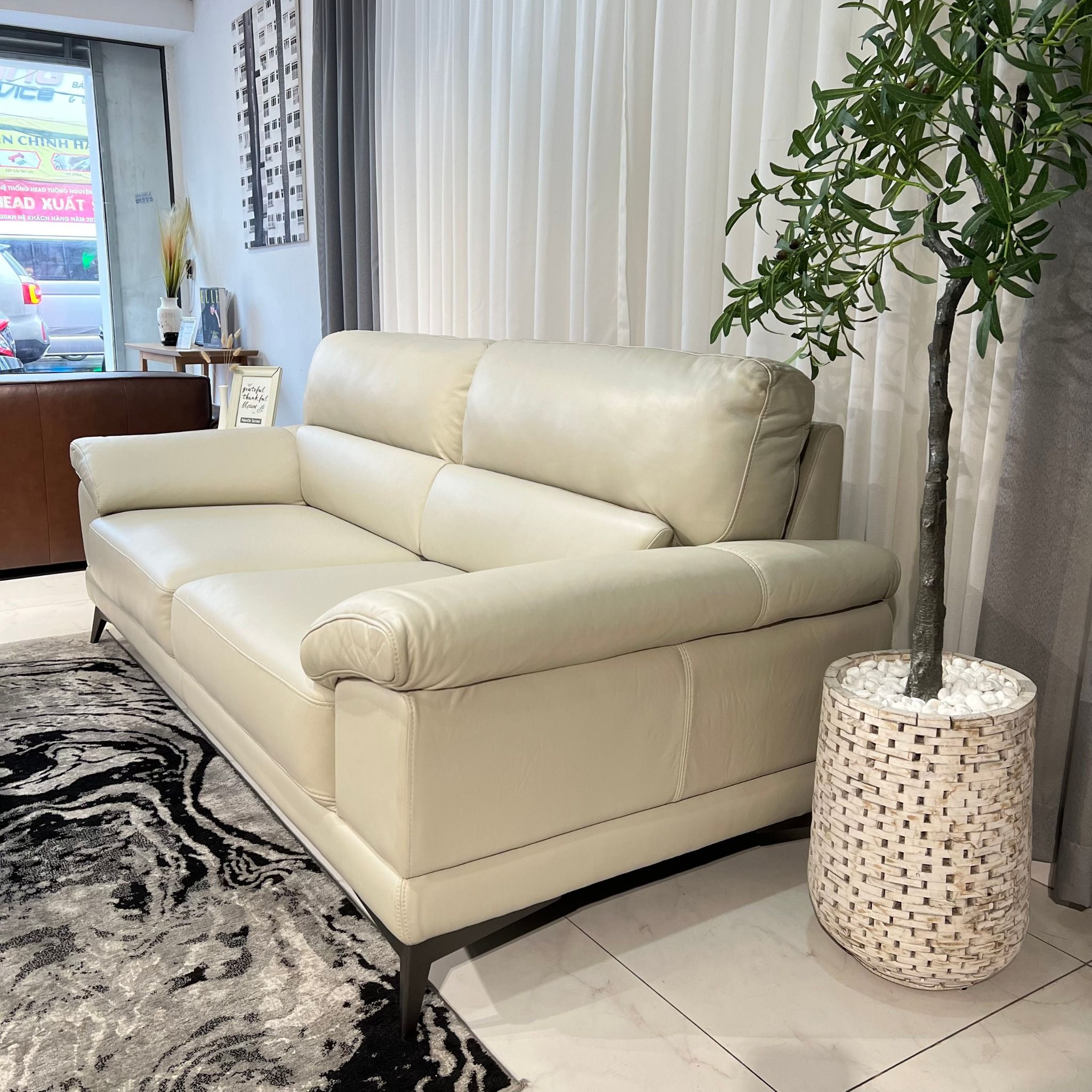  SOFA DA BÒ Ý - CATONA PLATINUM 3 CHỖ 