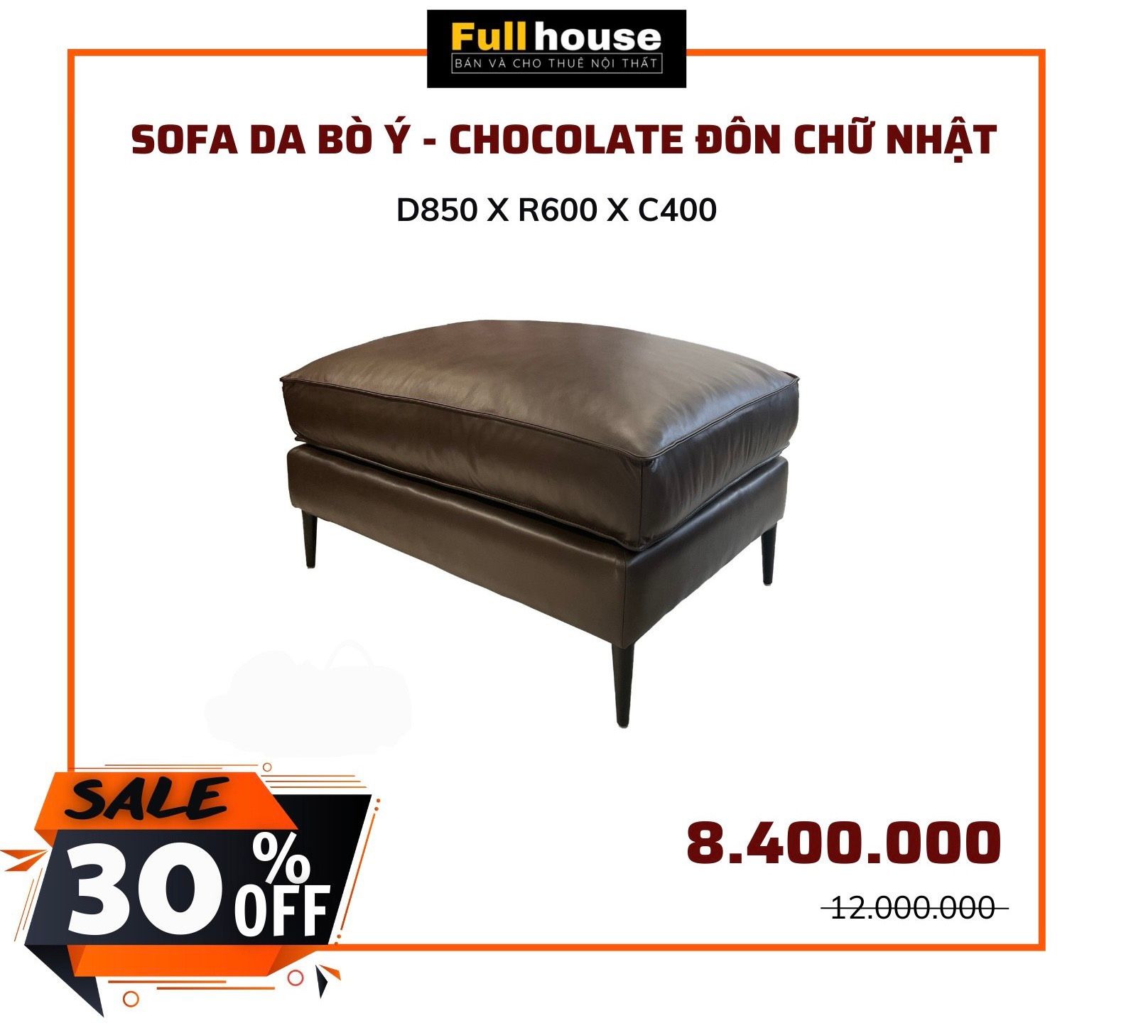  ĐÔN SOFA CHỮ NHẬT CHOCOLATE 