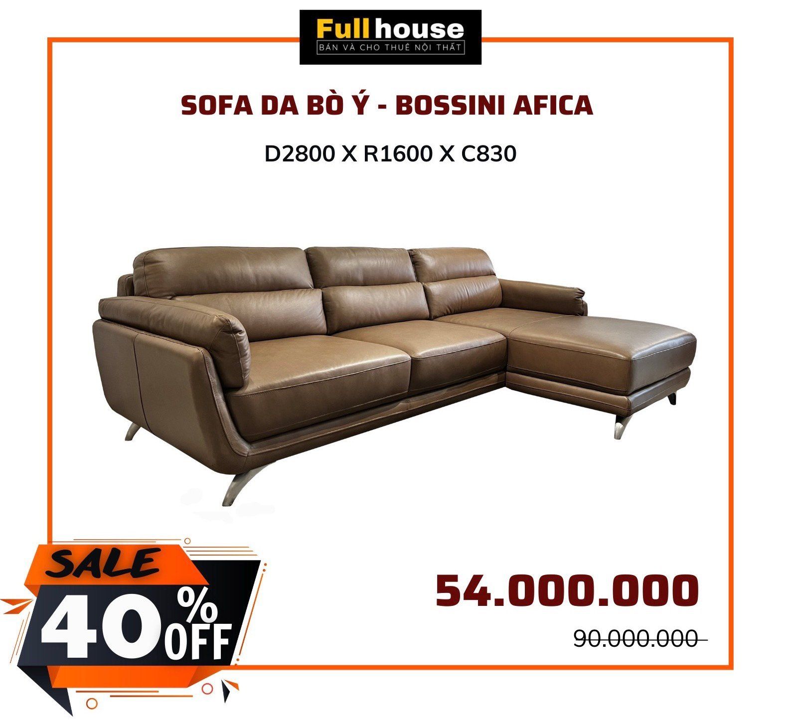  SOFA DA BÒ Ý - BOSSINI AFRICA 