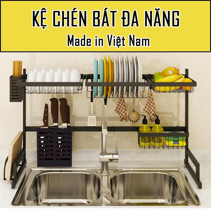 Kệ Nhà Bếp Đa Năng - Không Gỉ - Sạch Sẽ - Tiện Lợi - Made in VietNam - SKU 41-kenhabep