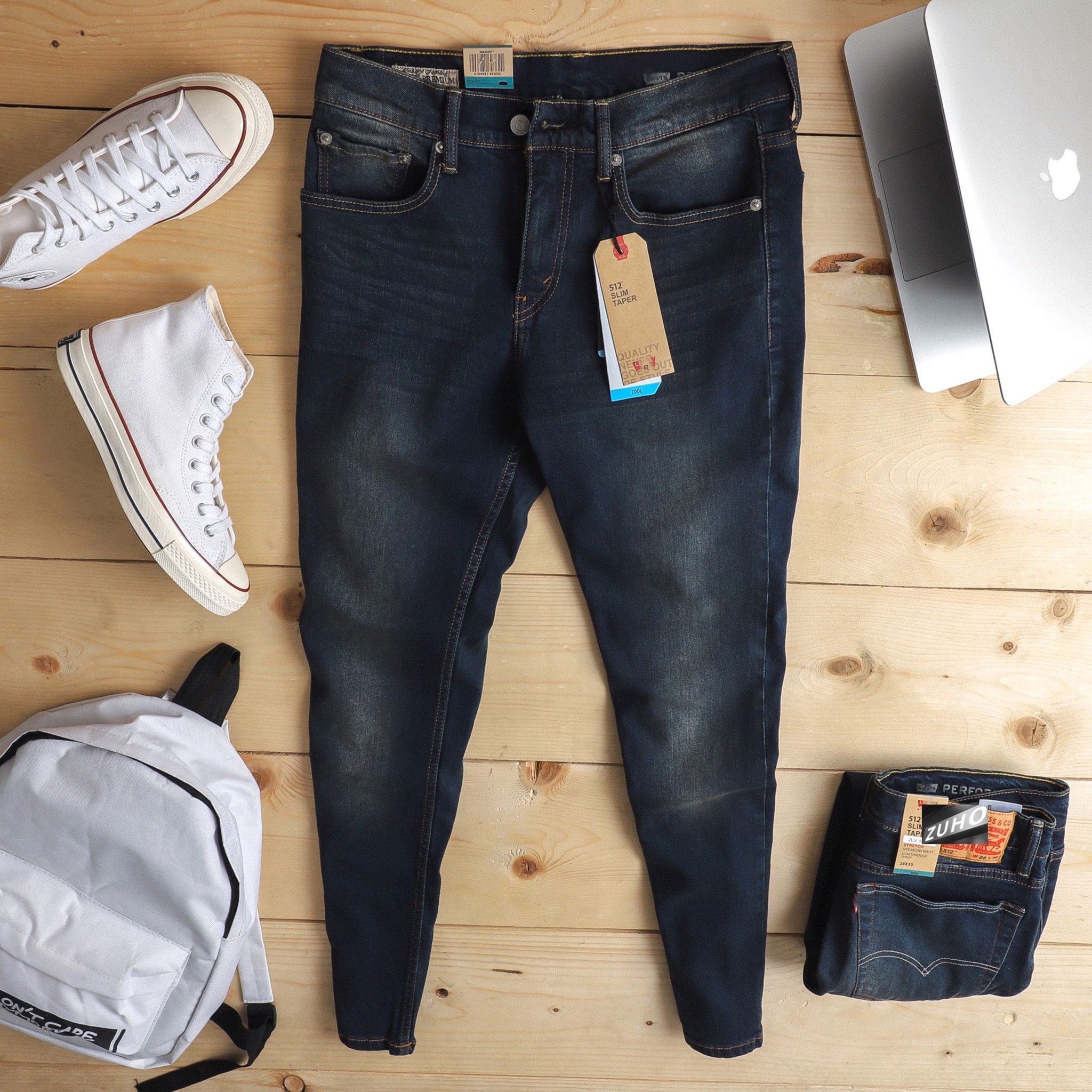 Jeans LV 512 Xanh Bụi đậm 1054