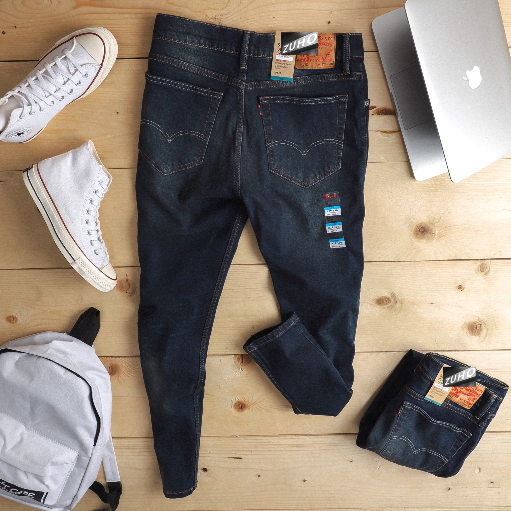 Jeans LV 512 Xanh Bụi đậm 1054