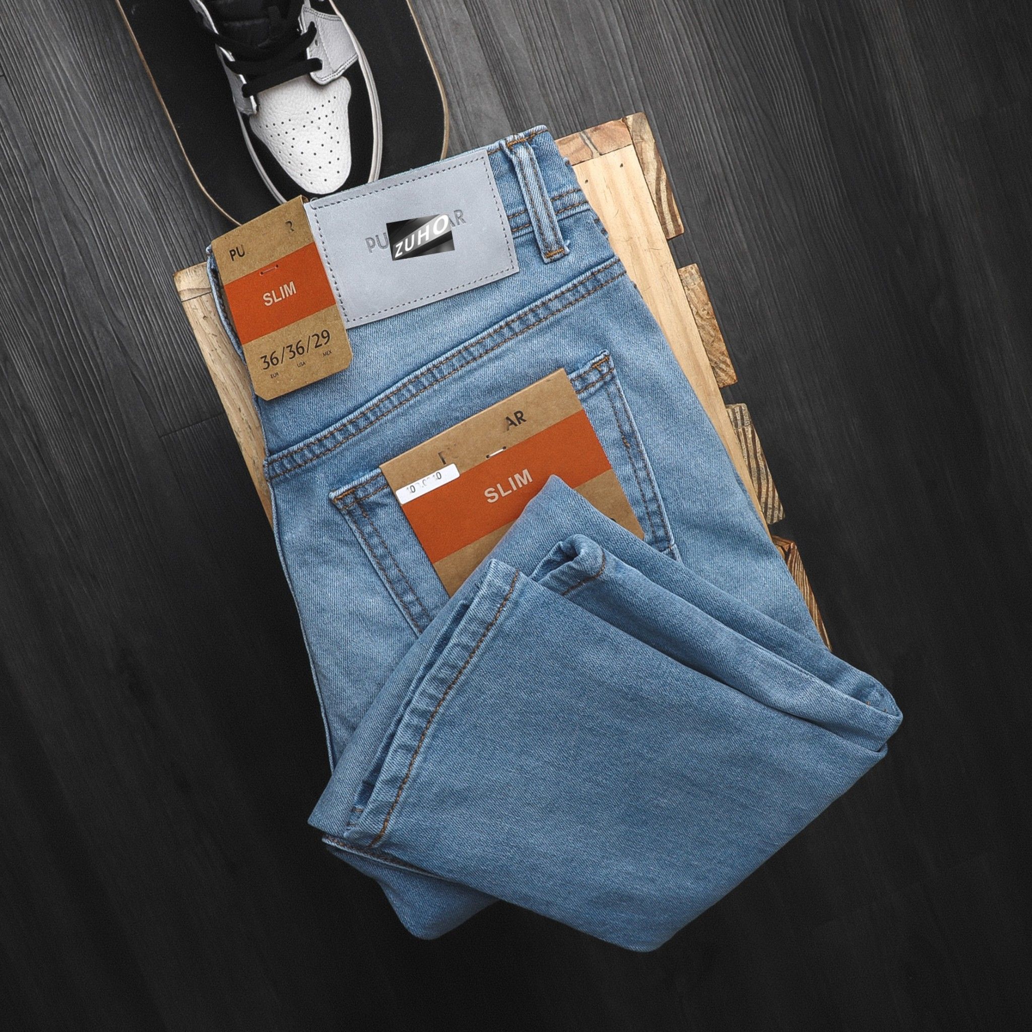 Jeans PB Xanh nhạt xước 0310