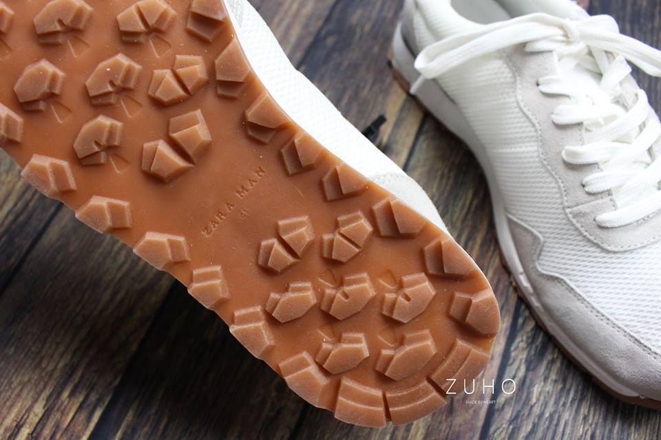 Sneaker ZR lưới Trắng gót đỏ