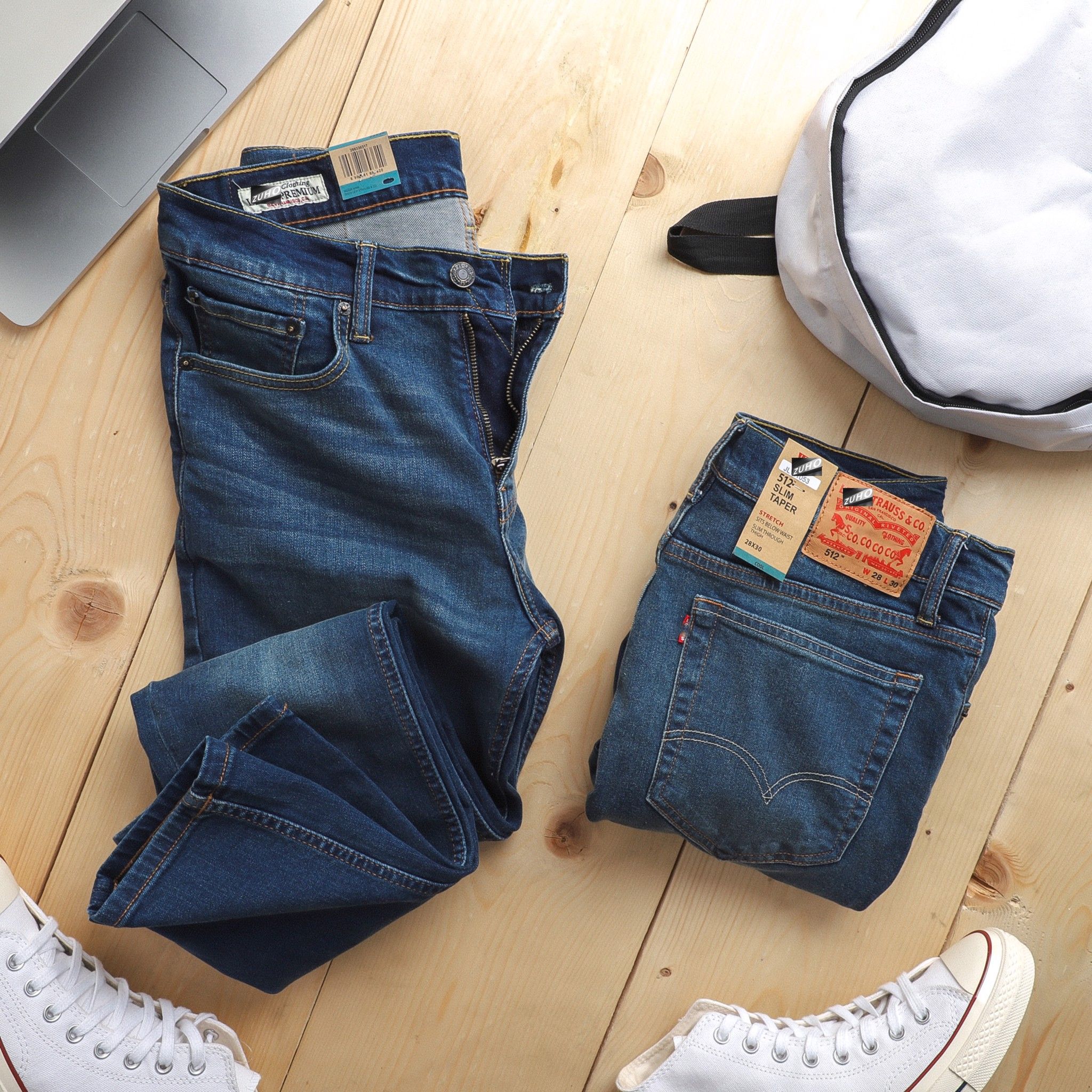 Jeans LV 512 Xanh bụi 1053