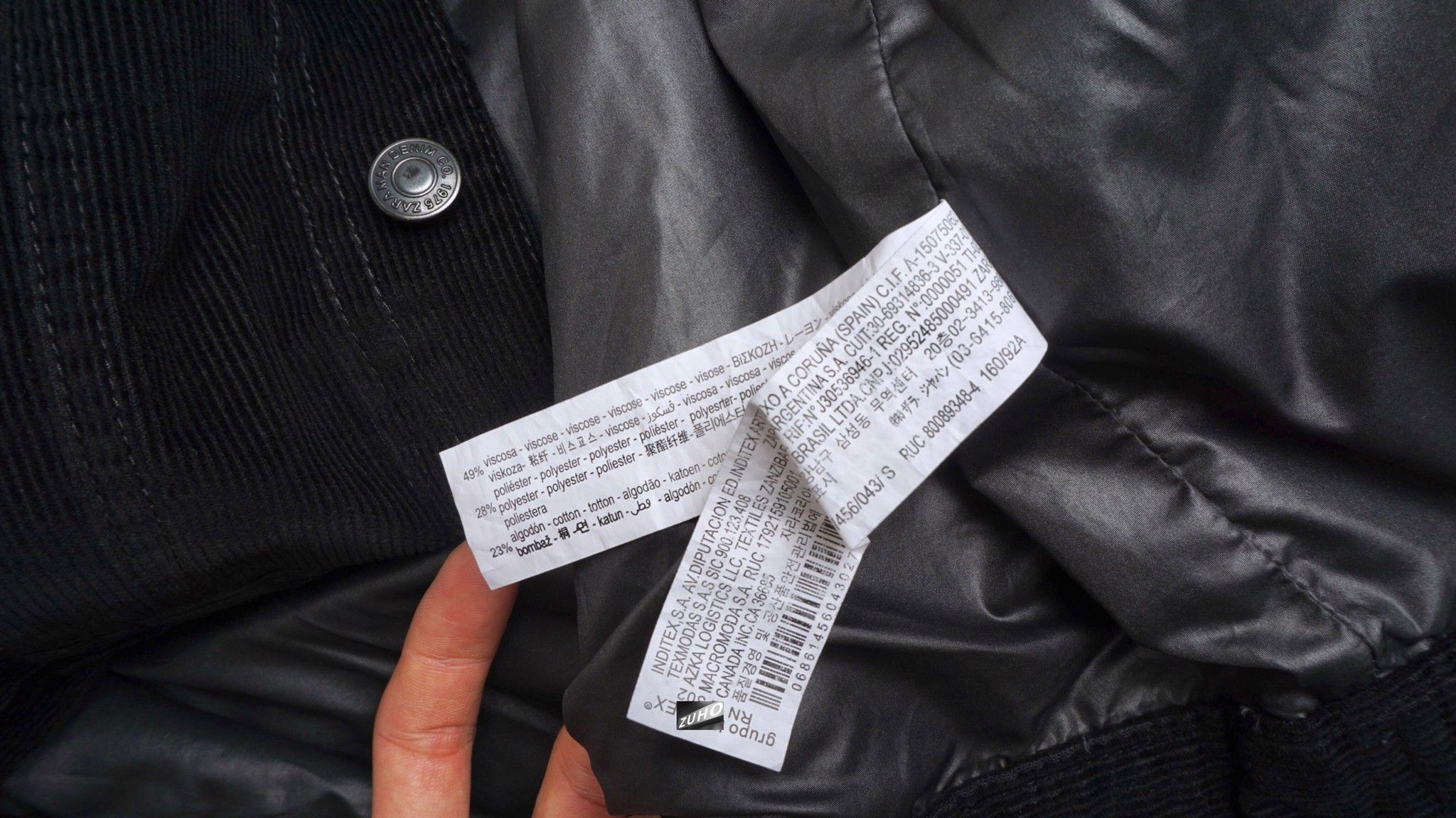 Jacket ZR nhung gân