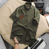 Sơ mi SANLANO ngắn Cotton hiệu ứng