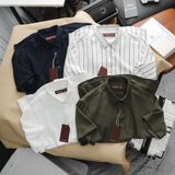 Sơ mi SANLANO ngắn Cotton hiệu ứng