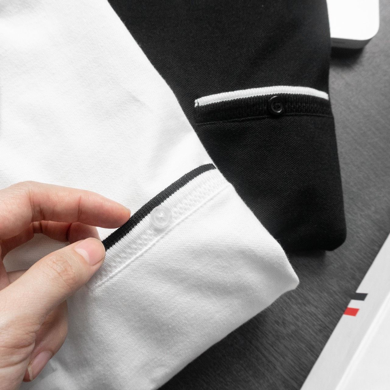 Polo PB phối viền túi giả