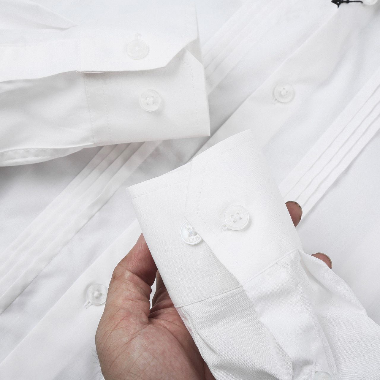 Sơ mi ZR Trắng phối ly