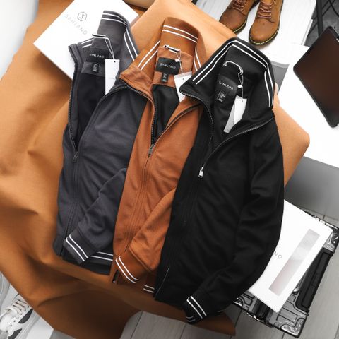  Jacket SANLANO cổ đứng vải dệt kim pique 