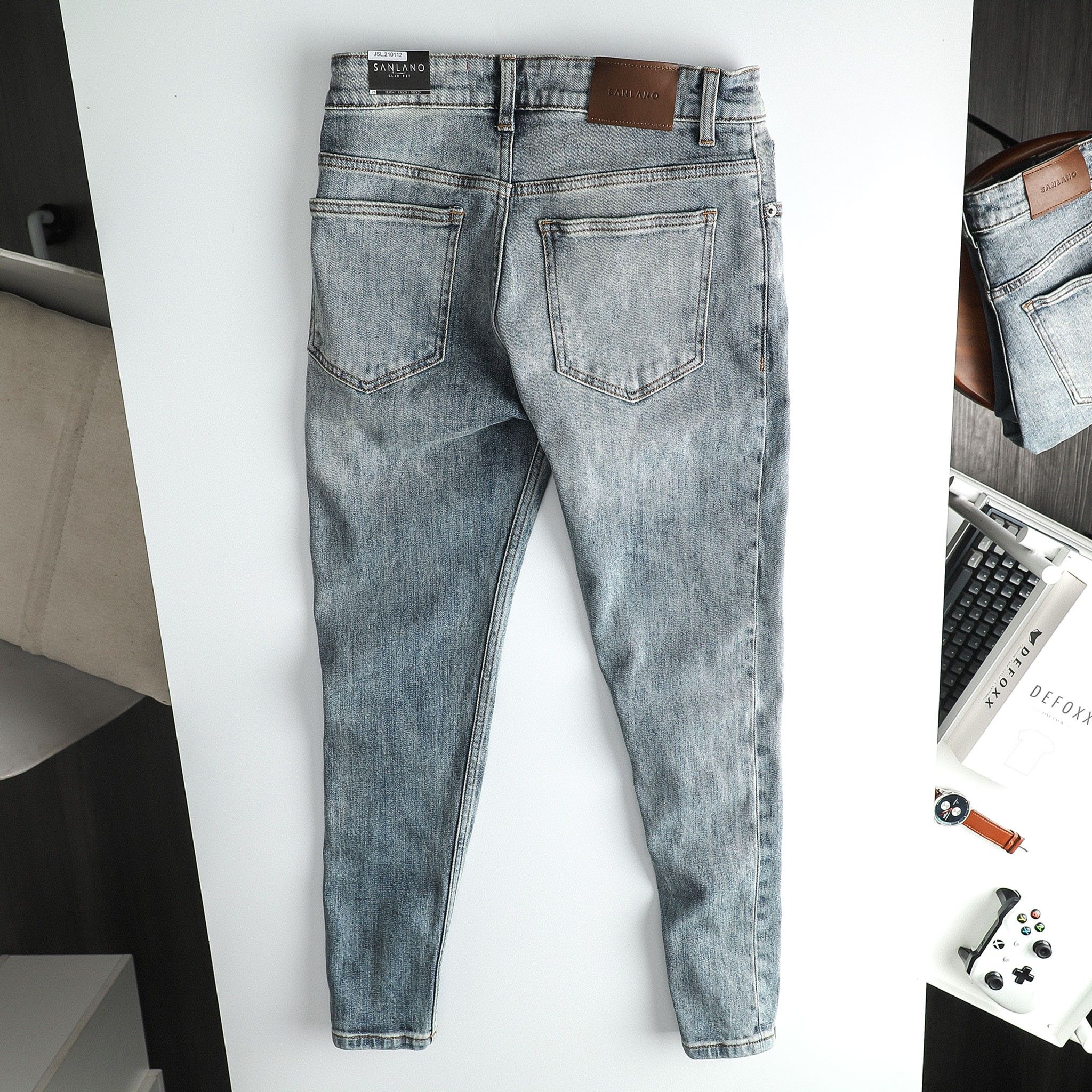 Jeans SANLANO Xanh Bụi 210112