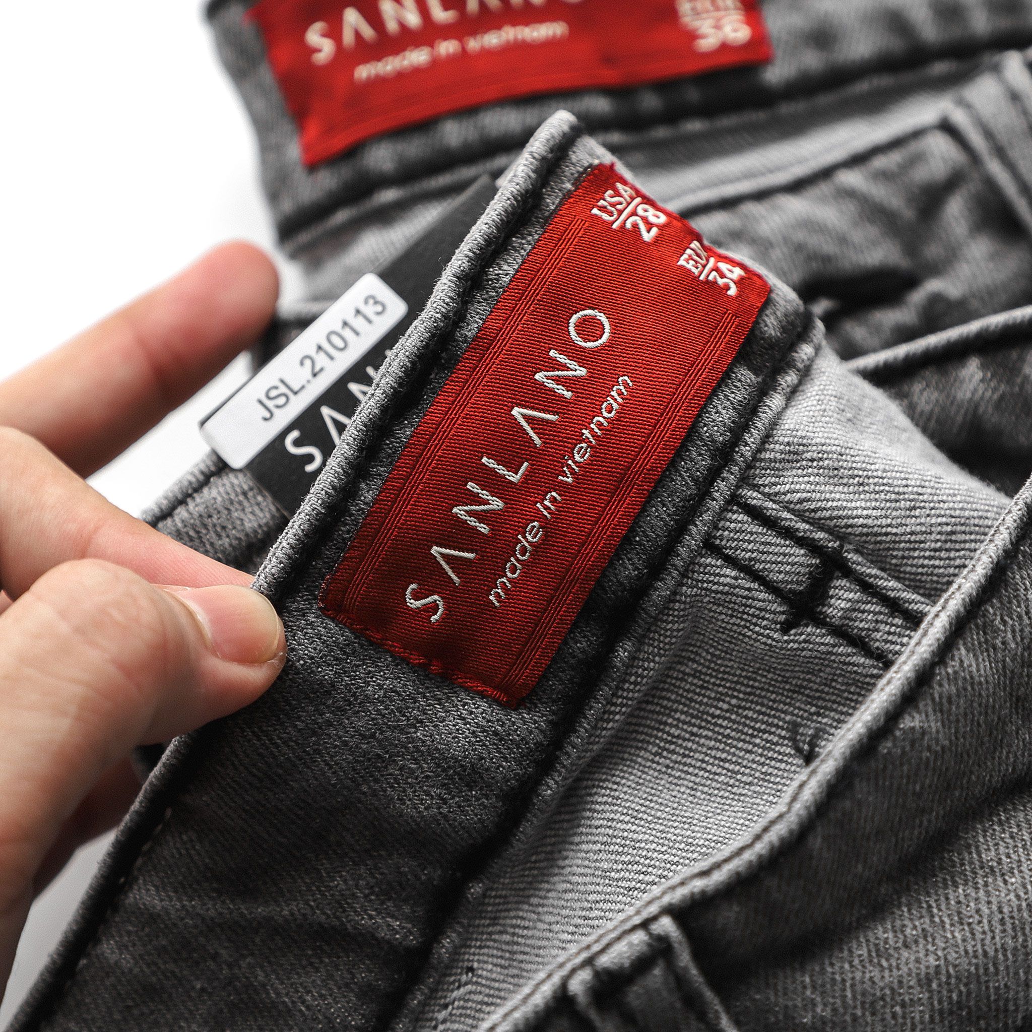 Jeans SANLANO Xám Nhạt 210113