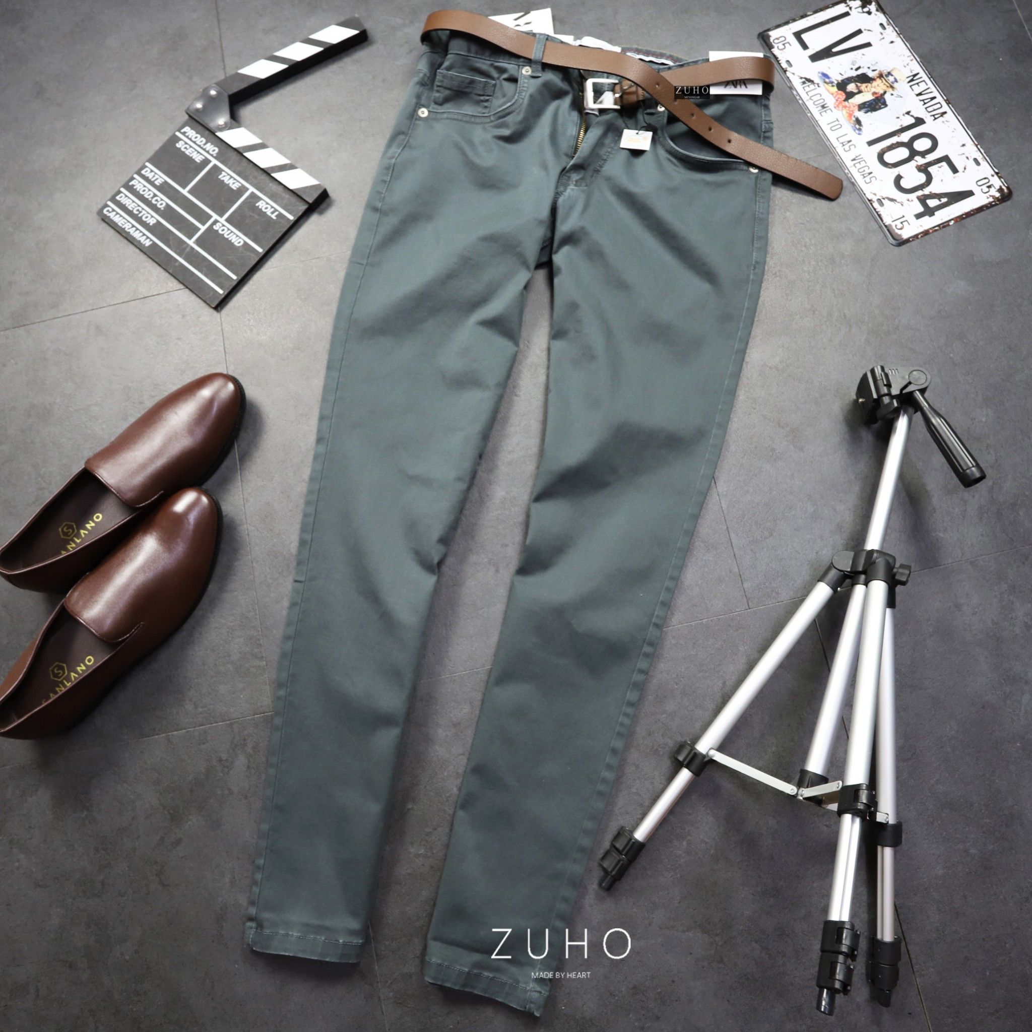 Kaki giả jeans ZR kèm Belt
