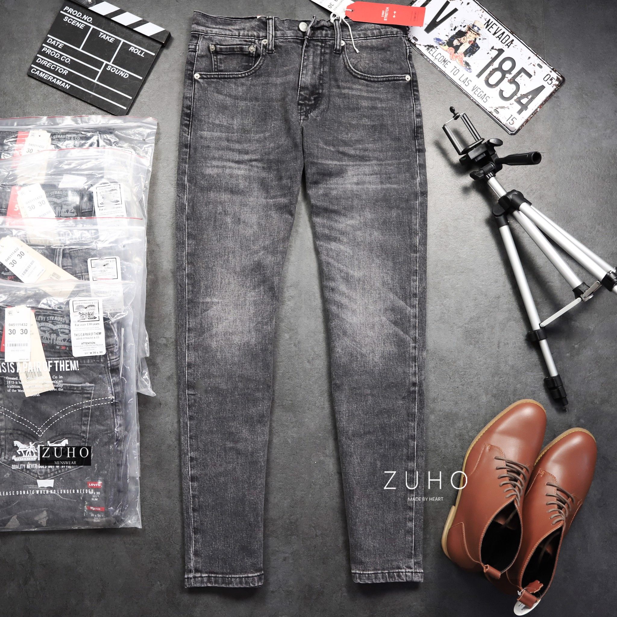 Jeans LV Xám 01