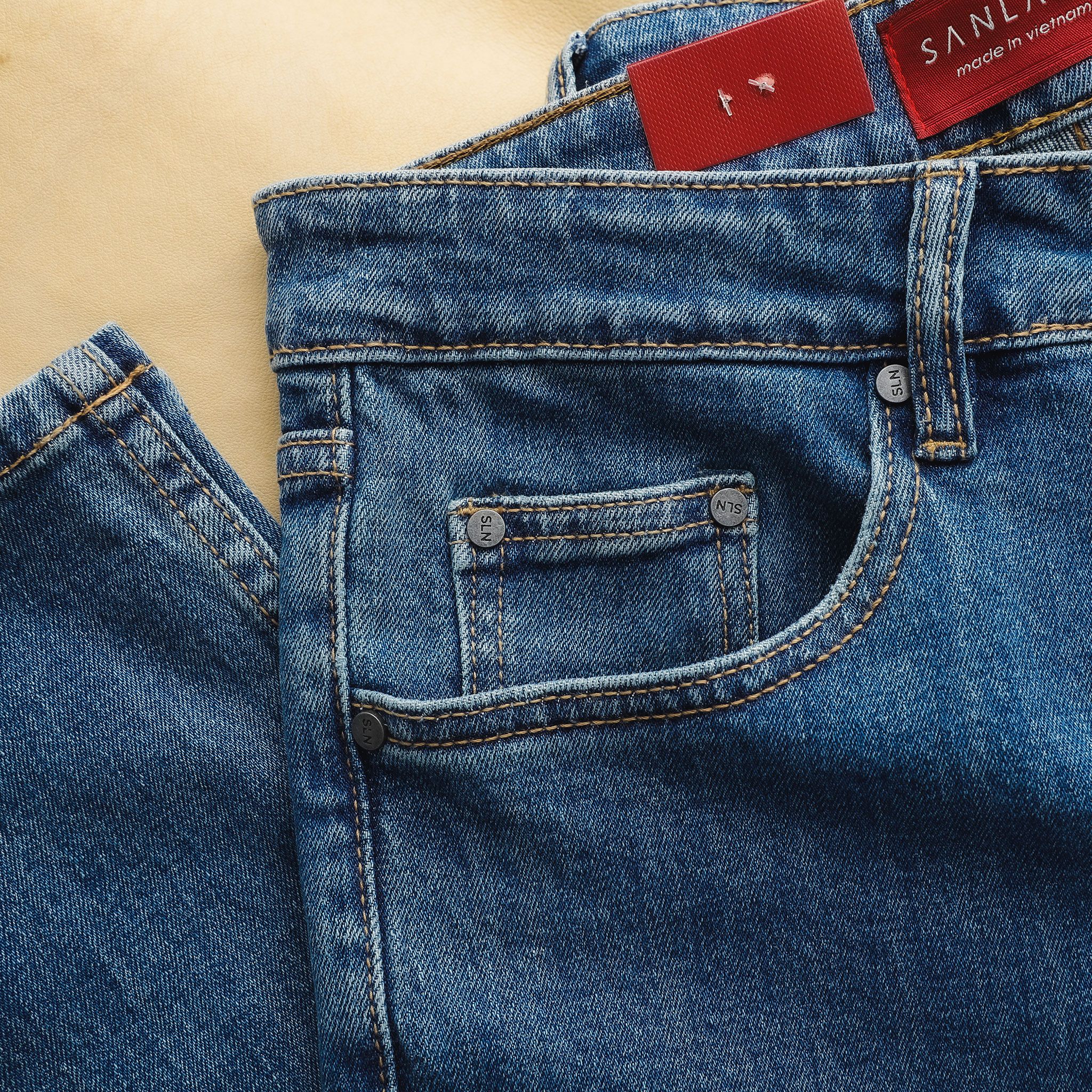  Jeans SANLANO Xanh đậm 1207 